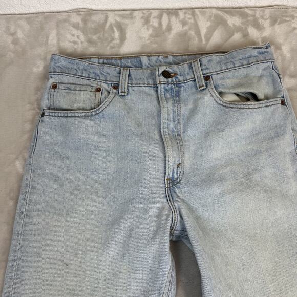 VTG Levis 505 Jeans Mens 34x30 Light Wash Denim Regular Fit Straight USA Grunge - Picture 4 of 15